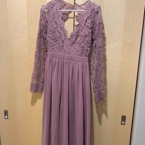 Purple lace maxi/prom dress